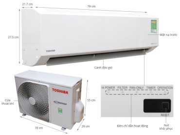 Máy lạnh âm trần cũ Toshiba 4HP